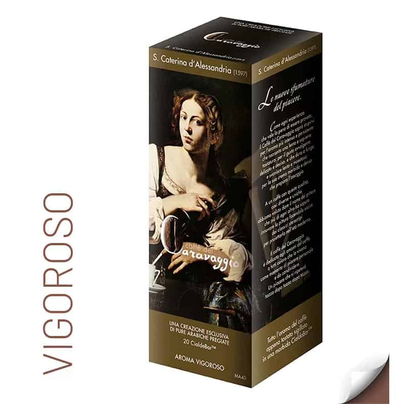 Capsule cafea arabica amestec Caffe del Caravaggio VIGOROSO - doze universale ESE 44 mm Capsule cafea arabica amestec Caffe del Caravaggio VIGOROSO - doze universale ESE 44 mm